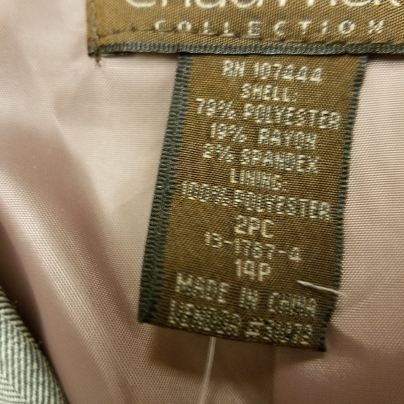 Chadwick's Belted Blazer 14P Brown Menswear Polka Dot Structured Suit Jacket - Picture 3 of 8